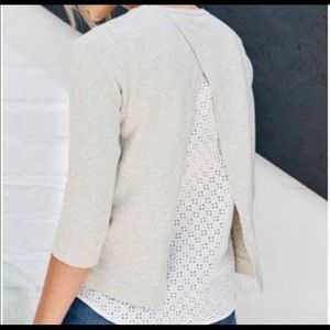 Boden Serene Lace Sweater M Cotton